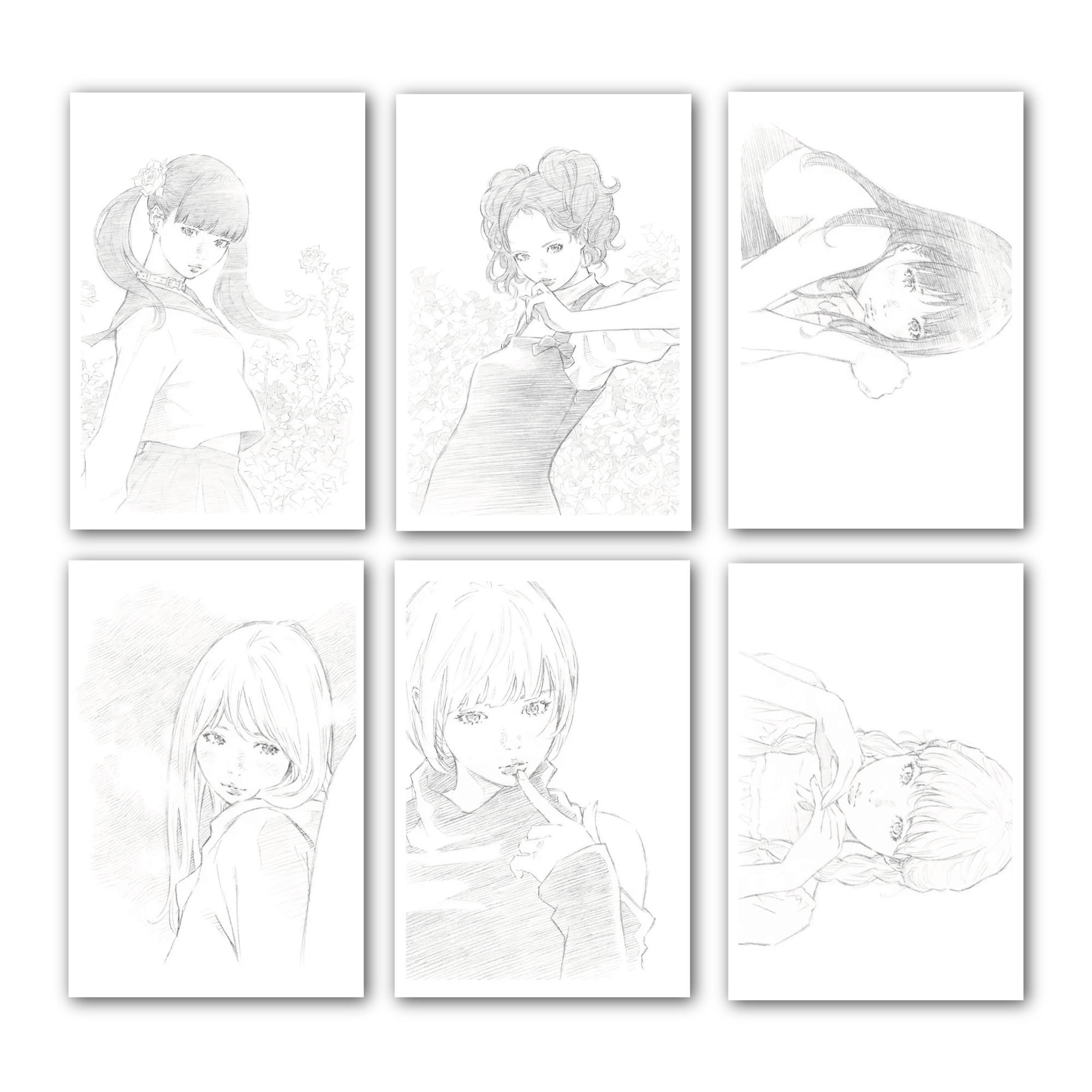 Postcard set - monochrome -